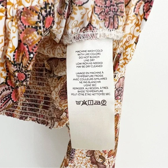 Free People I Got You Floral Printed Top Size Large NWT - Picture 10 of 12